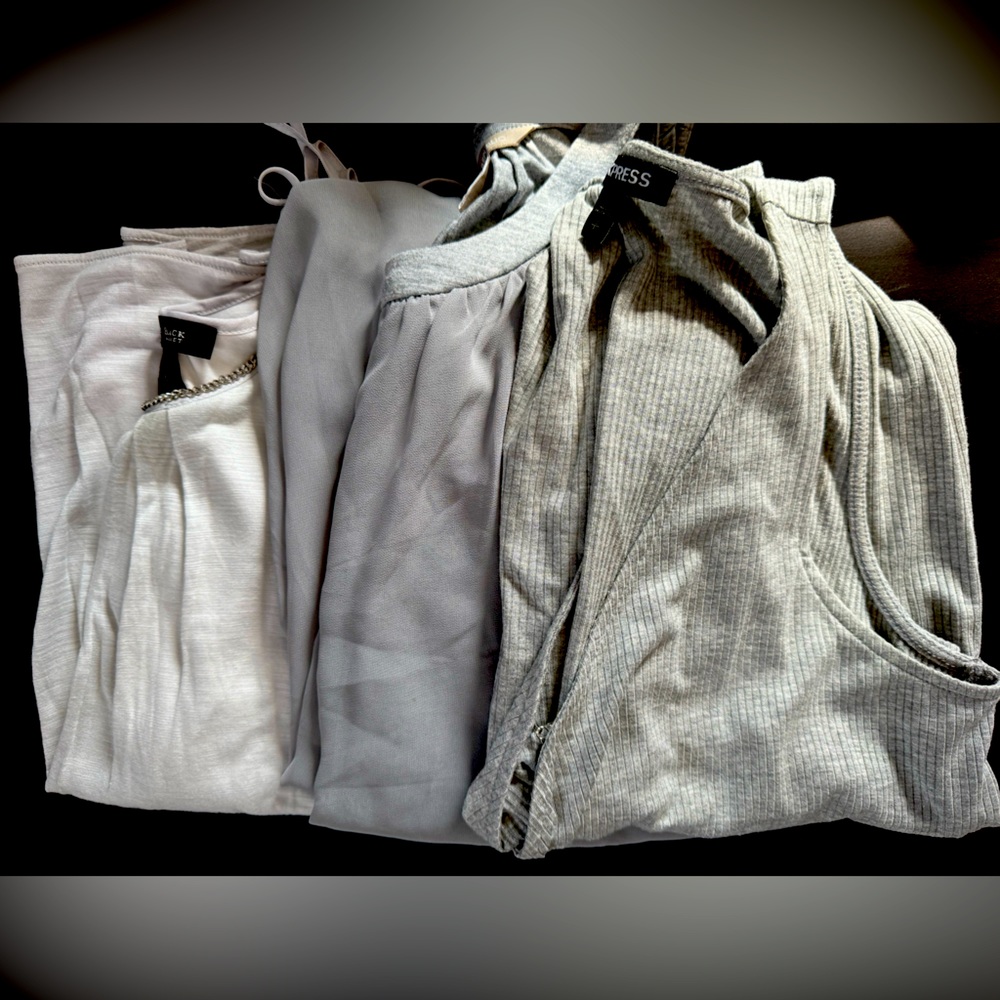 3 tops Express, Banana Republic and White House Black Market